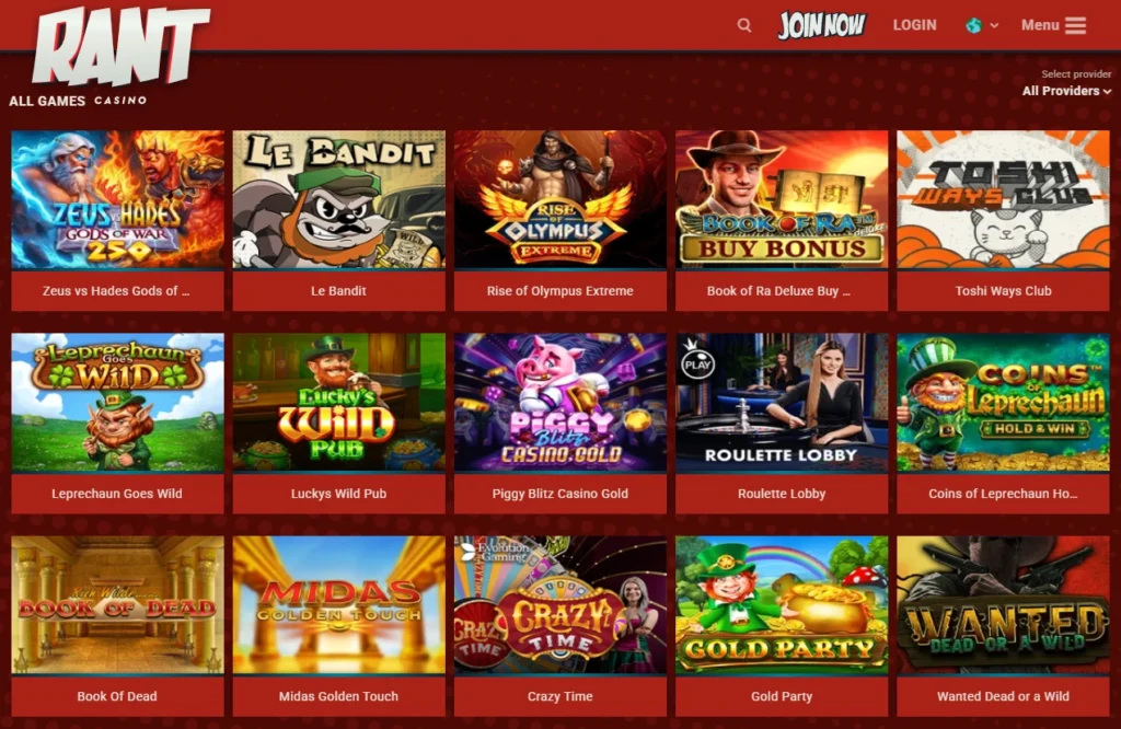 Rant Casino Games